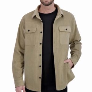 Men’s XXL Kirkland Signature Beige Shirt Jacket NWT